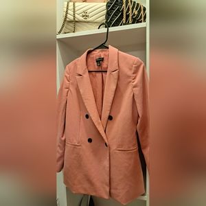 Halogen Pink Double Breasted Blazer Jacket